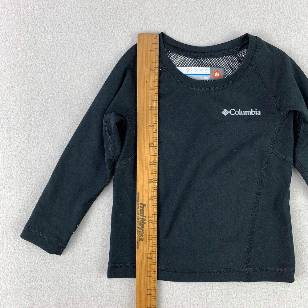 Columbia Omni-Heat Midweight Baselayer Top+Bottom Set Kids size 2T Black Thermal